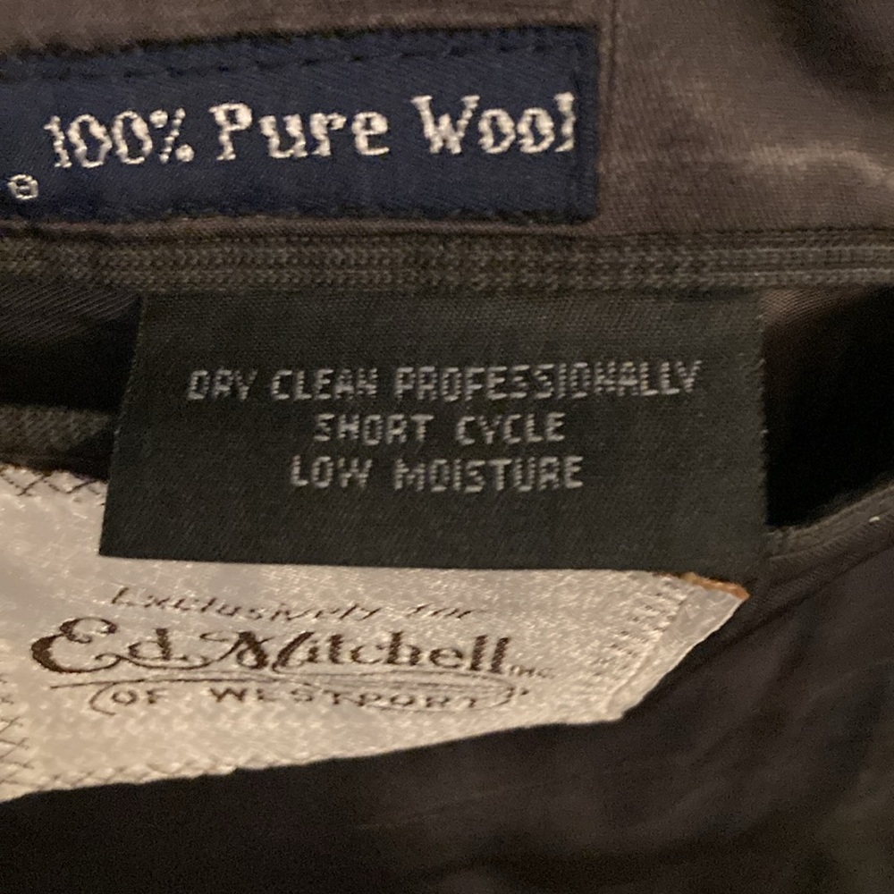 Vintage Burberrys Ed Mitchell Wool Men’s Suit Jacket Size 46R Regular Gray - Picture 9 of 9